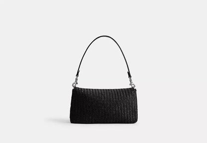 Tabby Soft Shoulder Bag Silver/Black